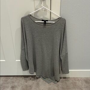 Forever 21 Heather Gray Relaxed Scoop Neck Tunic